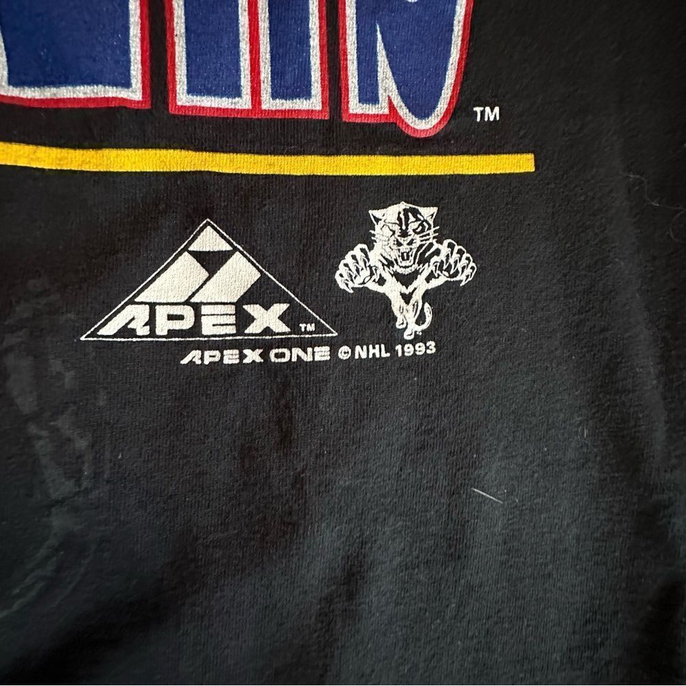 VTG 1993 Florida Panthers Hockey Apex One NHL Single Stitch Tee XL - Picture 4 of 9